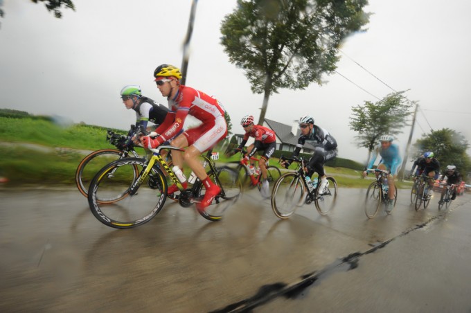 Eine neunköpfige Ausreißergruppe