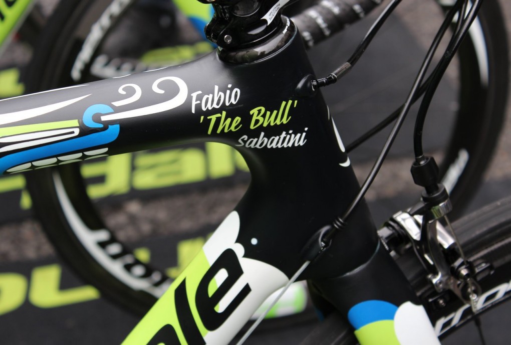 Das komplette Cannondale-Team: Elia 'The Puma' Viviani, Fabio 'The Bull' Sabatini', Maciej 'The Bison' Bodnar, Alessandro ‘The Chameleon’ De Marchi, Ted ‘The Gizzly Bear’ King, Kristian ‘The Lion’ Koren, Jean-Marc ‘The Fox’ Marino und Peter 'The Wolverine' Sagan.