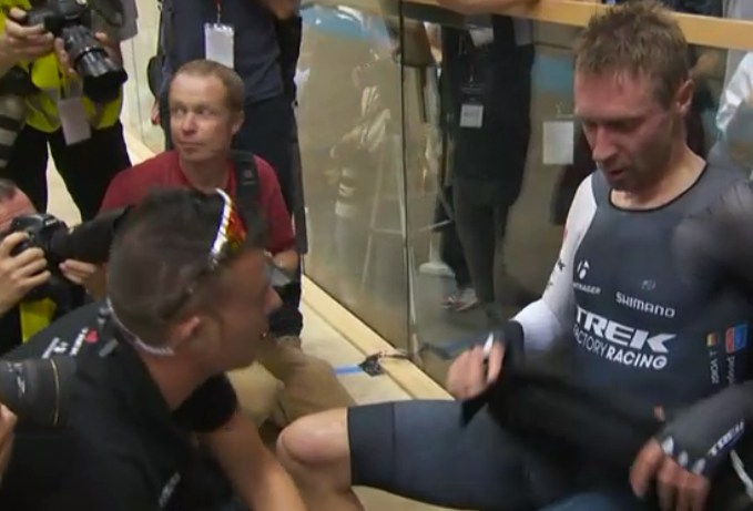 Wenige Sekunden nachdem Jensie den Rekord geknackt hat. 