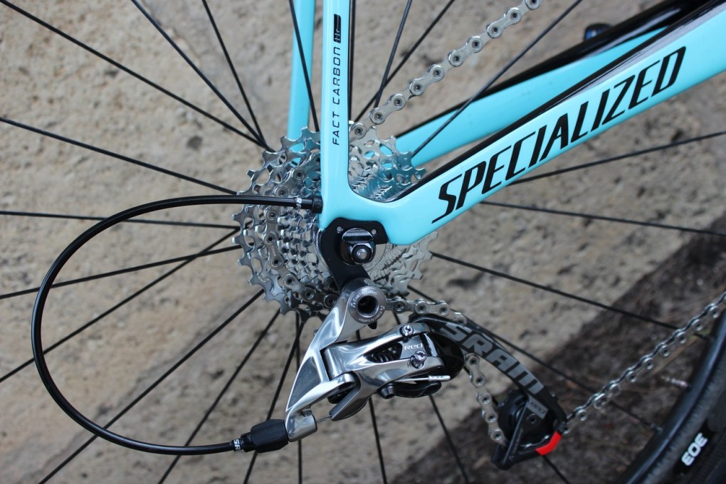 Das Tarmac ist mit einer Sram Red 22-Gruppe ausgestattet.