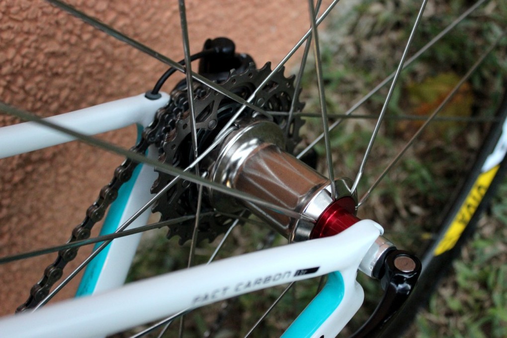 Es fallen vor allem die Naben im Chrom-Stil an Corimas-Laufrädern auf. 