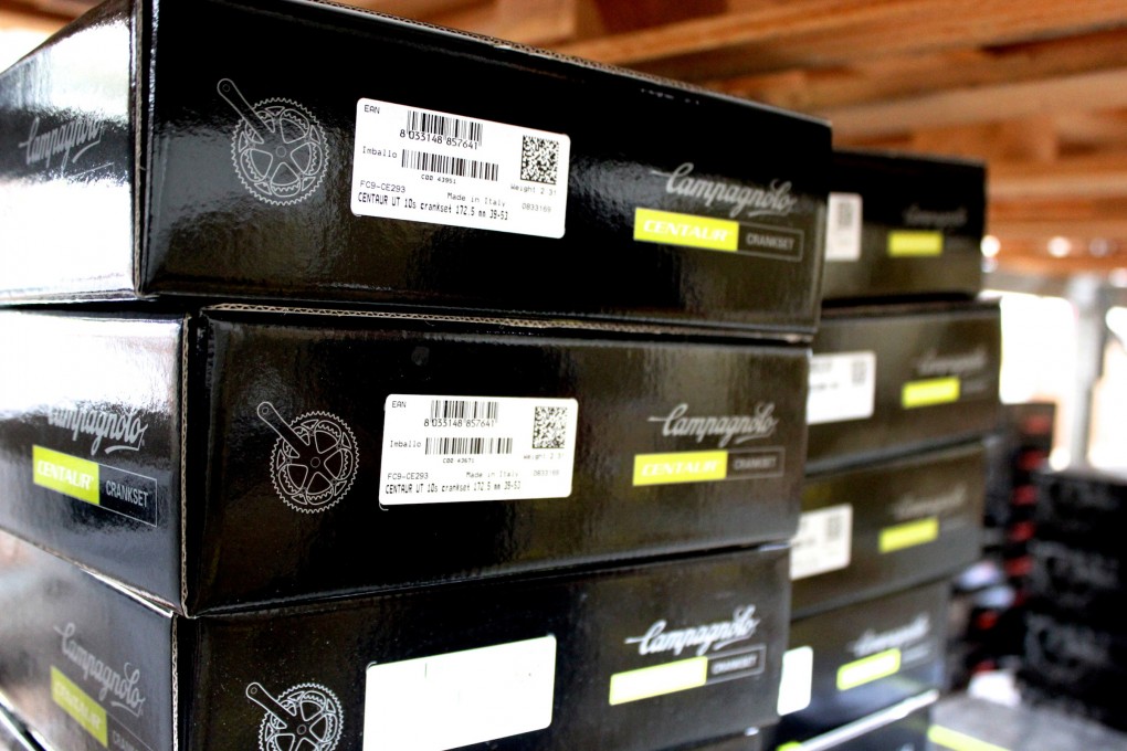 Natürlich darf in Zusammenhang mit Wilier Campagnolo in den Hallen nicht fehlen.