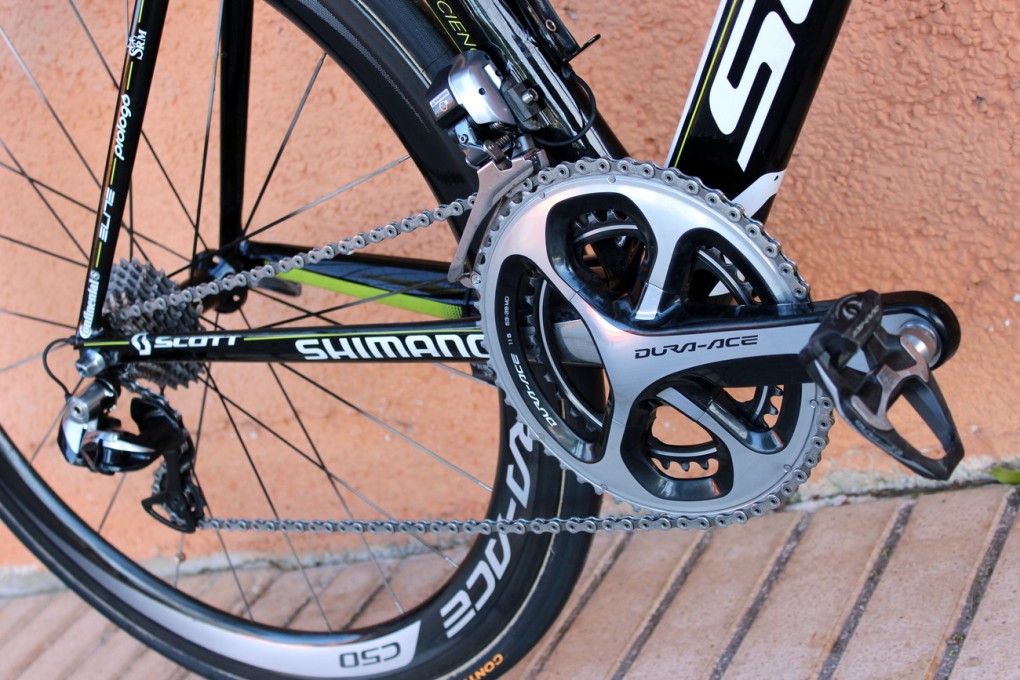 Am Scott Foil finden wir Shimanos Dura-Ace Di2-Gruppe. 