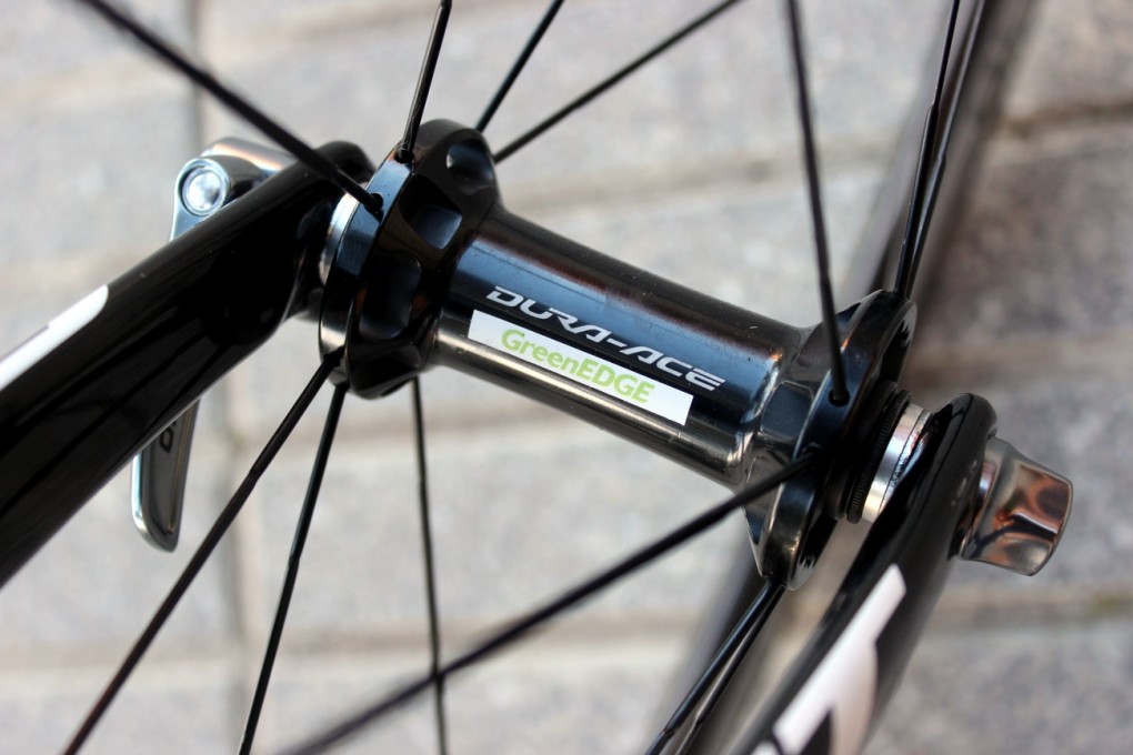 Verwechslung ausgeschlossen: Diese Shimano C50-Laufräder gehören zum Team Orica-GreenEDGE.