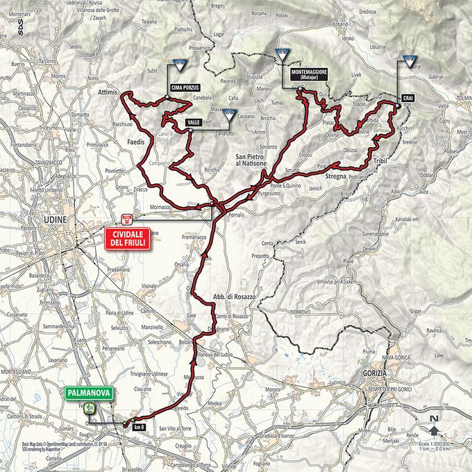 Etappe 13_Giro d’Italia 2016 Karte