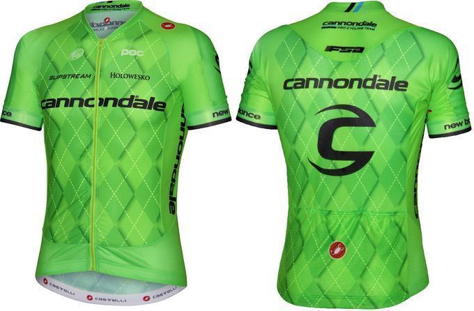 Cannondale ist 2016 zu einem komplett grünen Trikot-Design zurückgekehrt. Kombiniert wird das Jersey mit einer schwarzen Hose. (Foto: Cannondale)