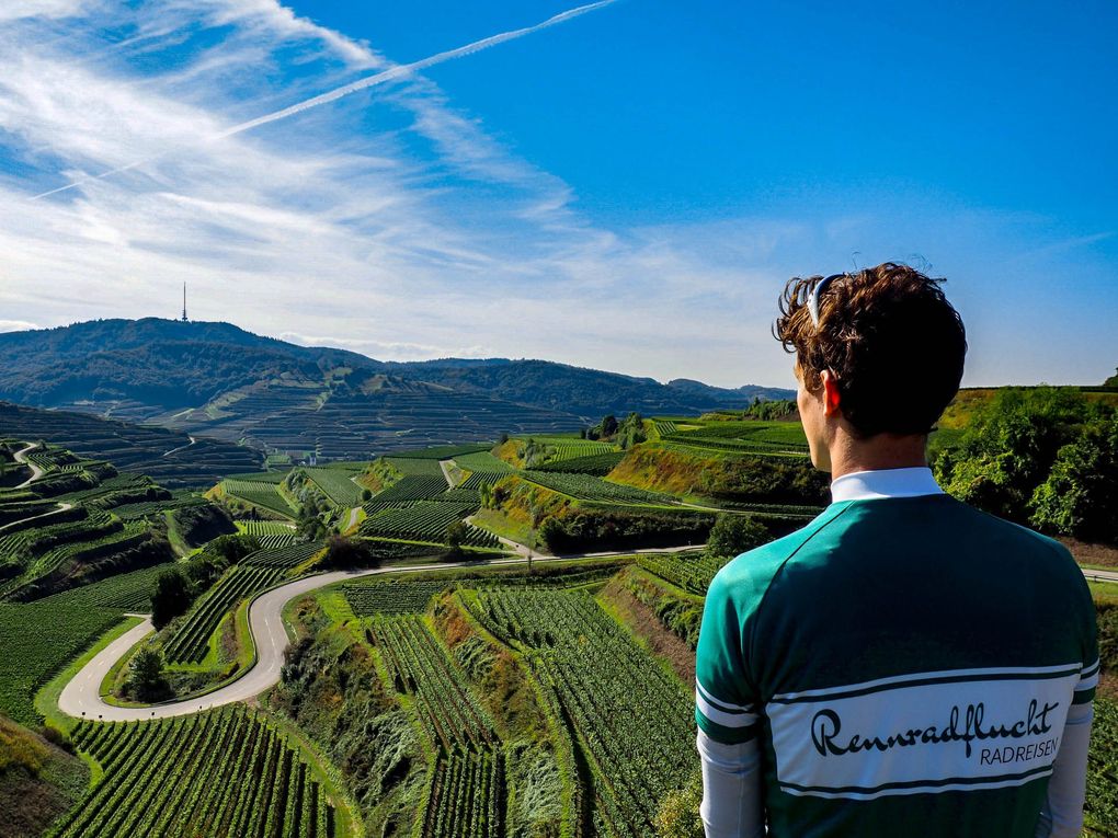 "Markgräfler Land statt Malle, Breisgau statt Ballermann": Moritz Pfeiffer führt mit Rennradflucht durch die schönsten Gegenden im Südwesten Deutschlands. Foto: Noemi Pfeiffer