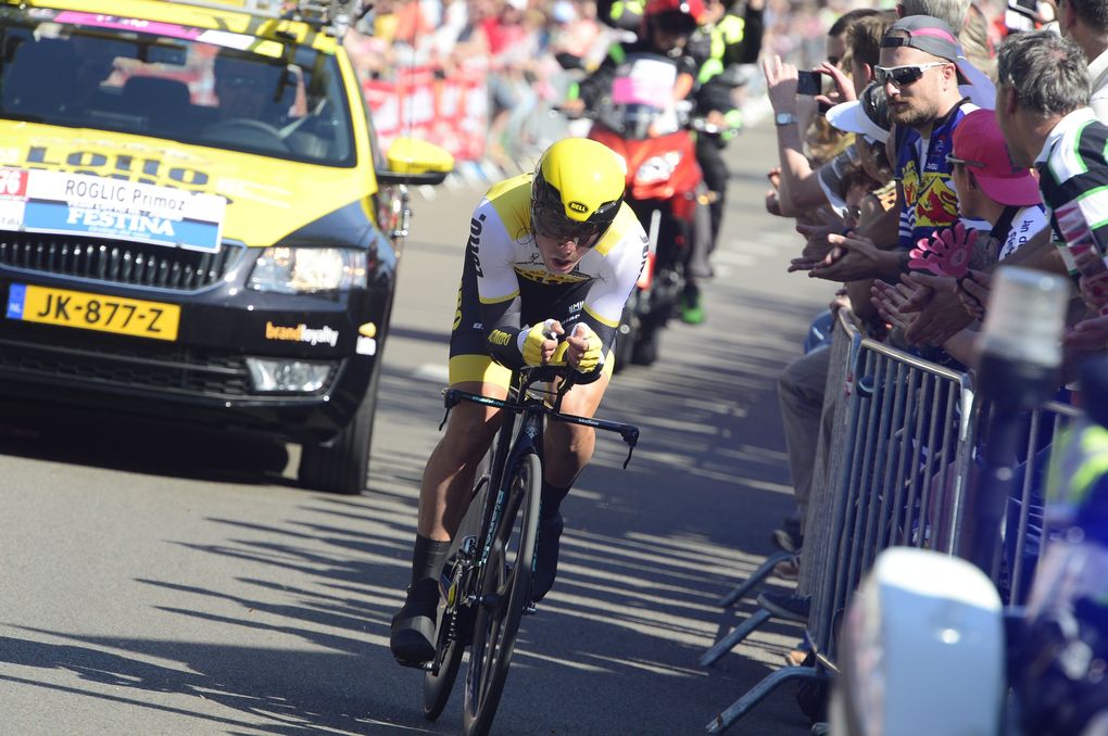 Primos Roglic fuhr ein starkes Rennen und sicherte sich den dritten Platz der Gesamtwertung in seiner ersten Grand Tour. Foto: Sirotti