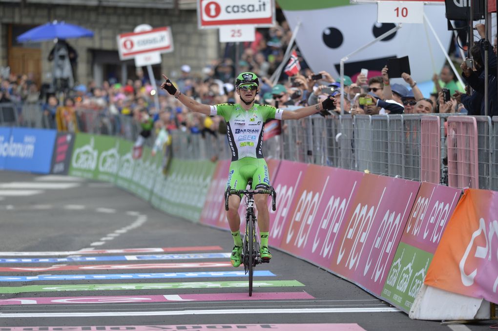 Giulio Ciccone gewinnt die 10. Etappe des Giro d'Italia 2016. Foto: Sirotti