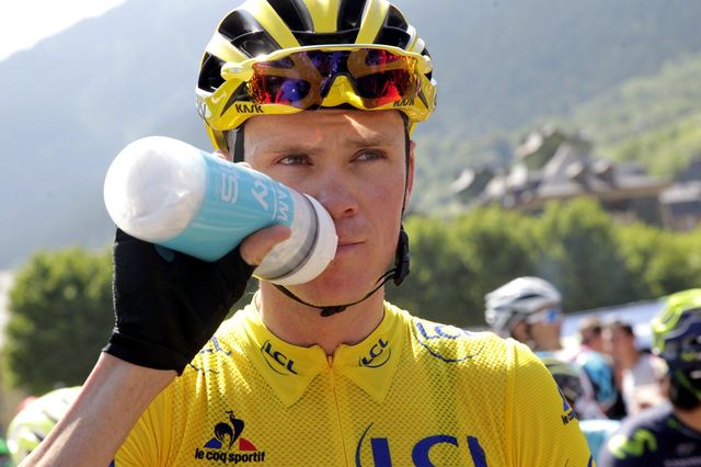 Chris Froome sagt: "Trinke mehr Wasser". (pic: Sirotti)
