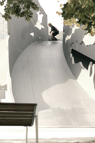 David Conrads Kickflip into Bank