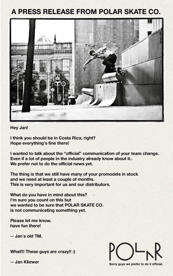 Jan Kliewer Polar Press Release