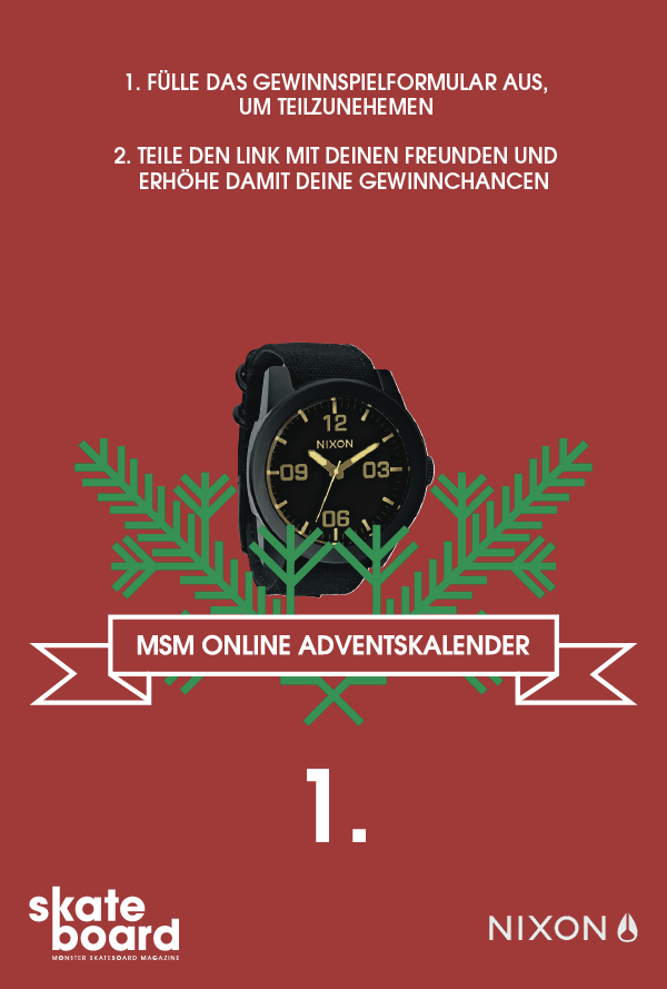 Monster Skateboard Magazine Adventskalender 2014 Nixon