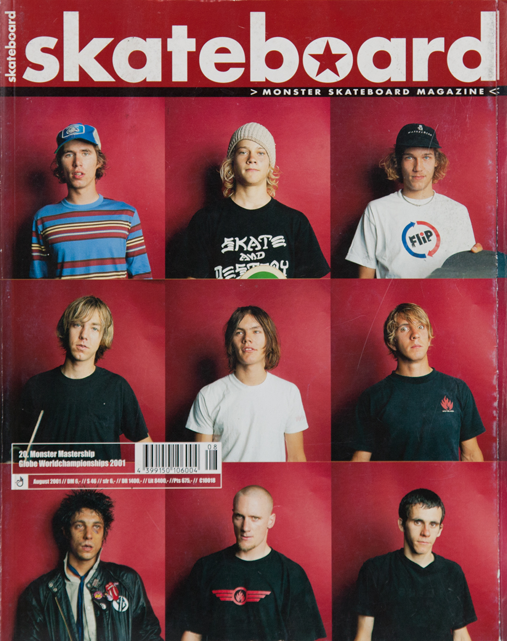Zum Mastership 2001 hat Helge Tscharn das Who-is-Who der internationalen Skateelite vor den roten Teppich gebeten. Bestes Bild dabei wohl das vom verbeulten Jim Greco.