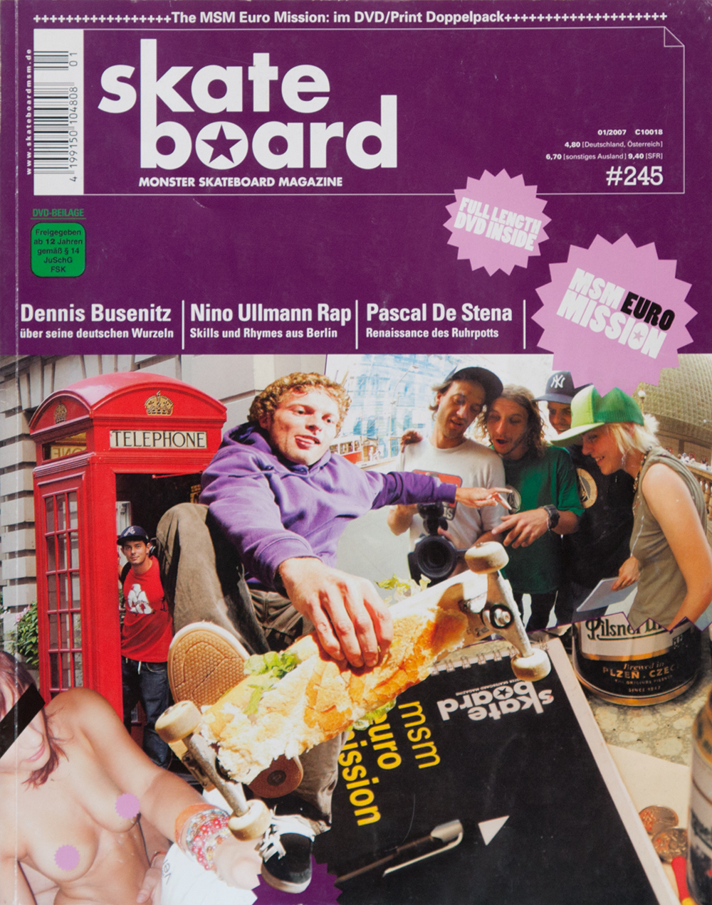 Jan Kliewer gilt eigentlich als Style König von Deutschland. Aber für die Euro-Mission Ausgabe alberte er sich per Baguette Boneless auf’s Cover. Außerdem gab es nackte Tatsachen zu sehen…