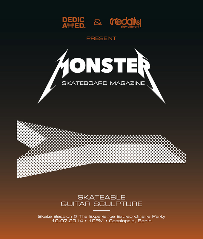 Monster Skateboard Magazine skateable Guitar