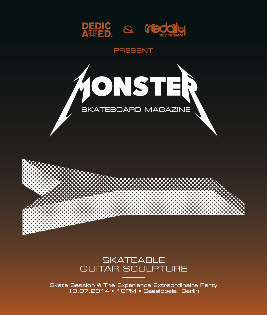 msm skateable guitar sculpture flyer