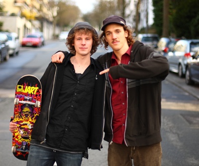 Alex Fiedler mit Teamkollege Mark Frölich Alex Fiedler mit Teamkollege Mark Frölich