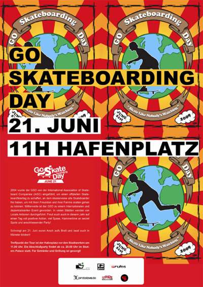 Nur eine von vielen Aktionen am 'Go Skateboarding Day' in Münster am Hafenplatz