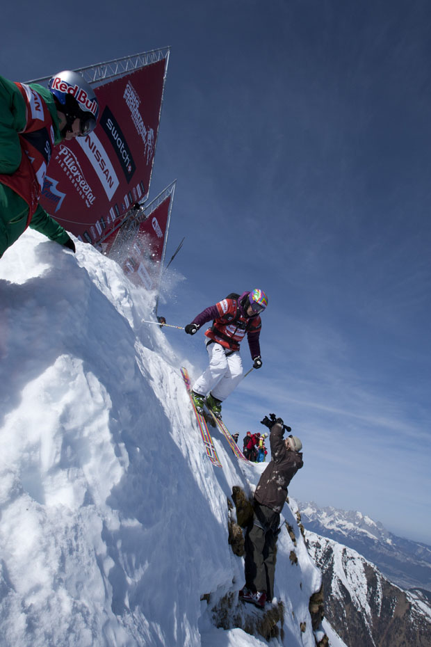 Aurelien Ducroz droped in seinen Run FWT Fieberbrunn