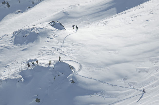 freerider beim Aufstieg zum Kick the Vik Contest Face