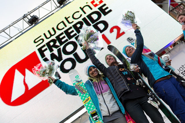 The best riders on the best mountains in the ultimate freeride competition - the 2012 Swatch Freeride World Tour goes into its 5th season and consists of six (6) stops in Revelstoke (Canada), Chamonix-Mont-Blanc (France),  Courmayeur Mont-Blanc (Italy), RÃ¸ldal (Norway), Fieberbrunn (Austria) and the final in Verbier (Switzerland).