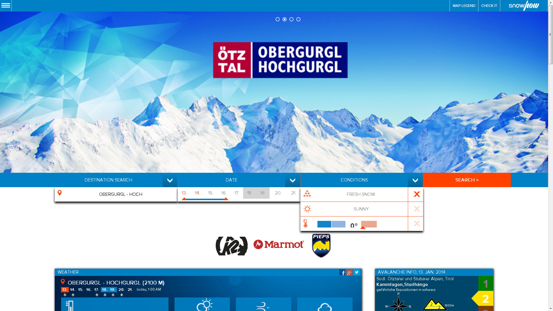 snowhow website auswahl