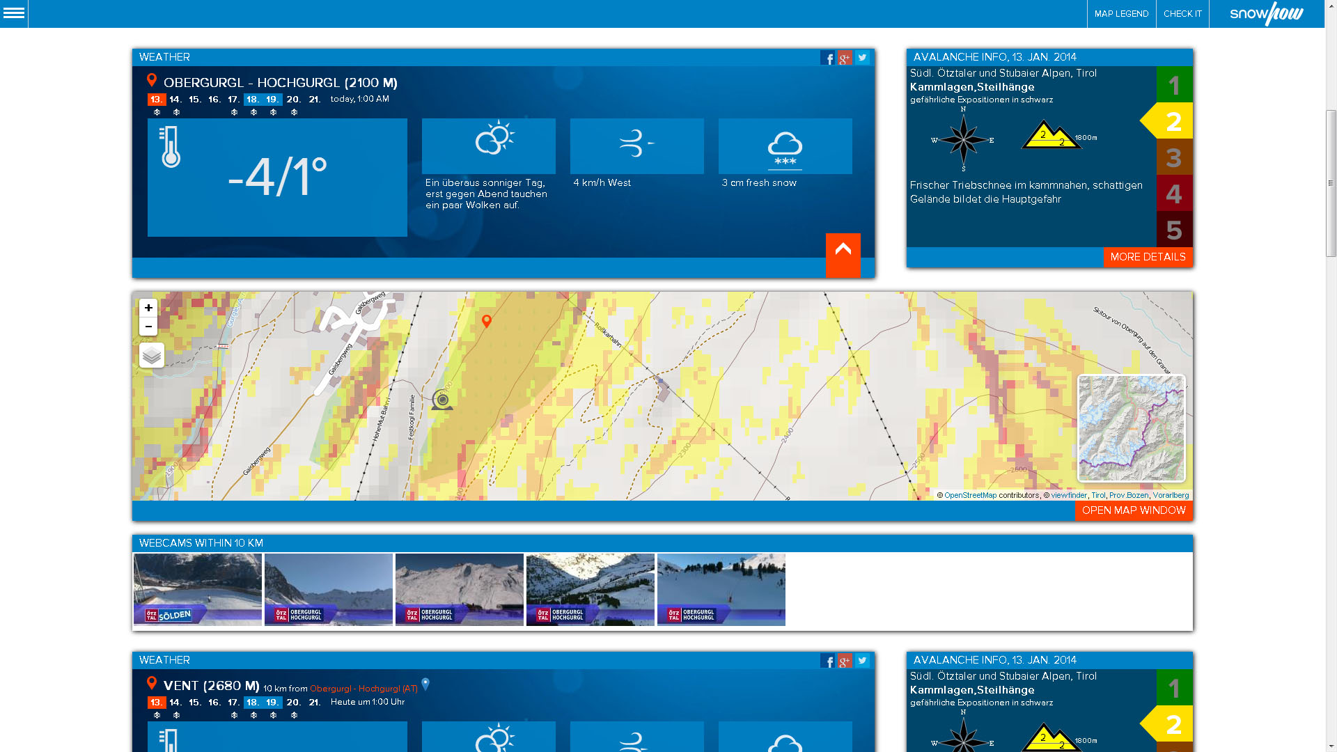 snowhow website spot details
