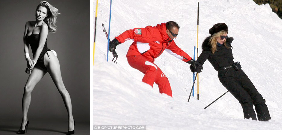 Kate Moss Skiing fin