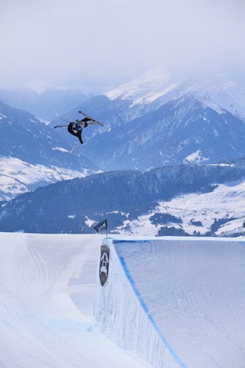Tobi Müller bei den European Freeski Open mit Freeski Germany