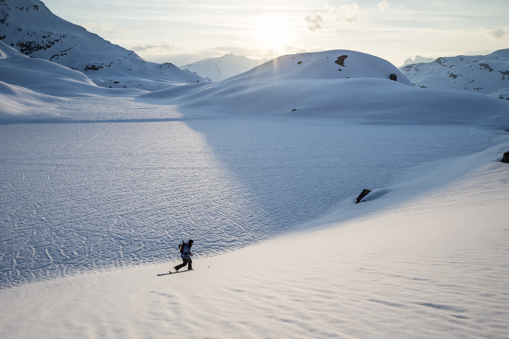 Auch für Touren eignet sich der neue Völkl Revolt 121. credit: Marker Dalbello Völkl