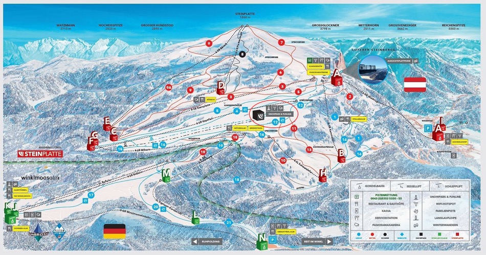 Die Lage des Snowparks.