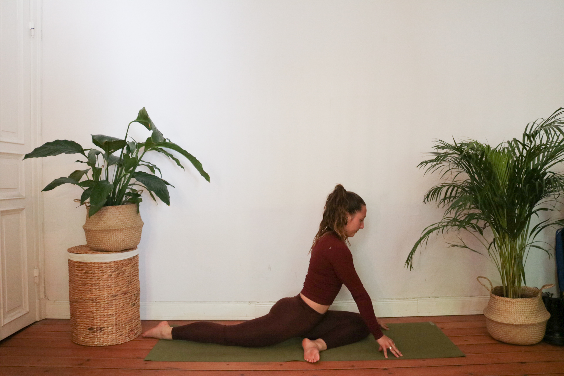 Pigeon Pose - Yoga Freeskiing