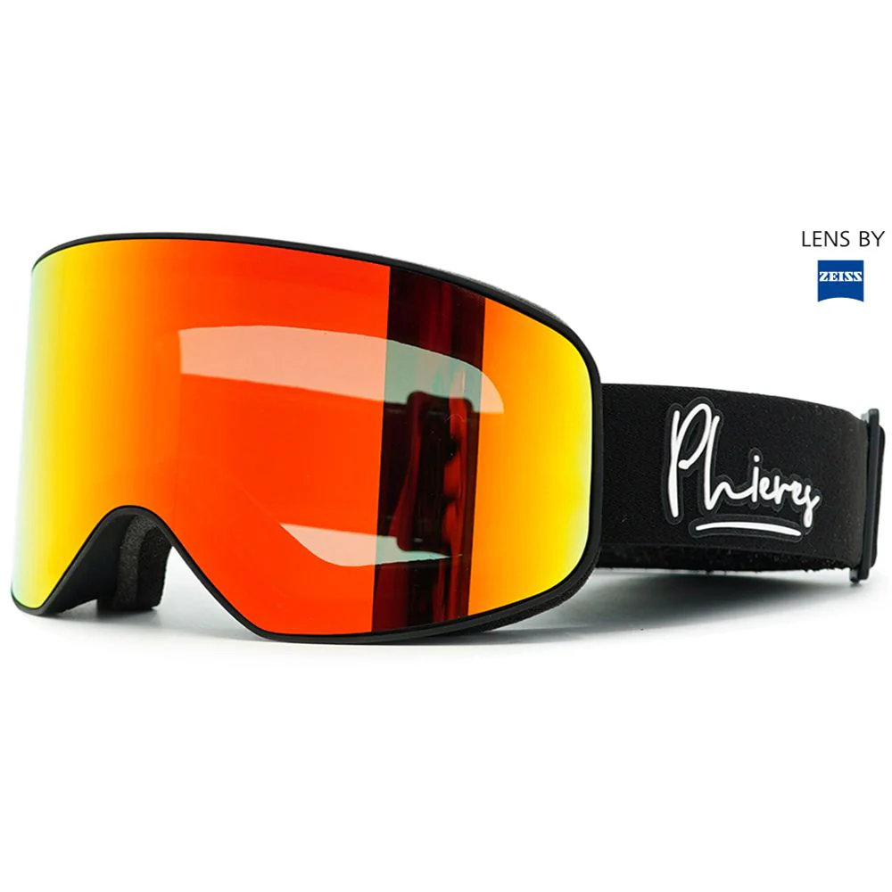 Snowboard-Brille Conphroier | Matt black red mirro