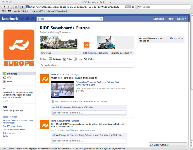 Ride Europa bringt eine eigene Facebook-Seite an den Start!