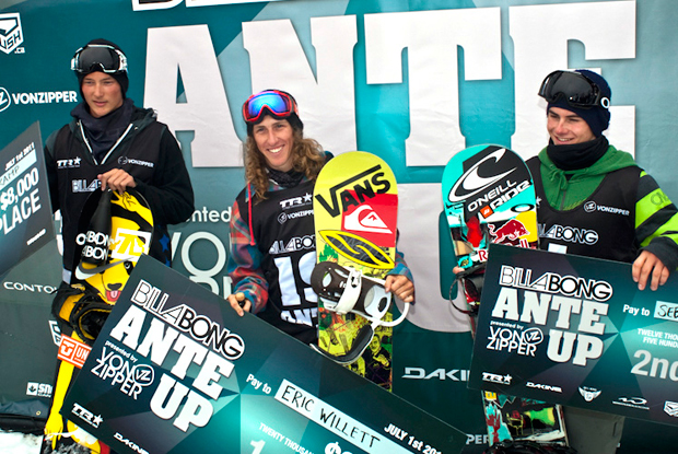 Das Podium beim 5Star TTR Billabong Ante Up in Whistler, Kanada.