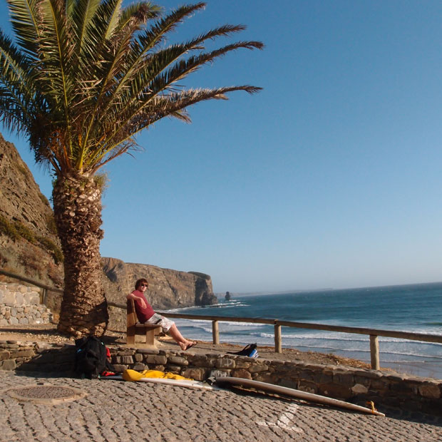 MBM Felix am Strand unter Palmen.