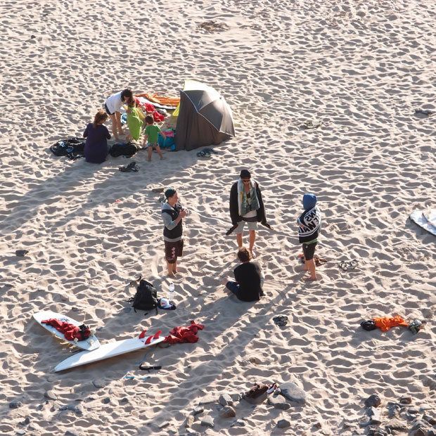 Die heutige Surf-Session ging bis in die Abendstunden...