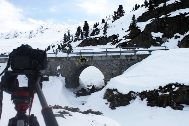 Chris Kröll beim Warm-Up am Bach Gap. Mehr Behind-the-scenes geht nicht.