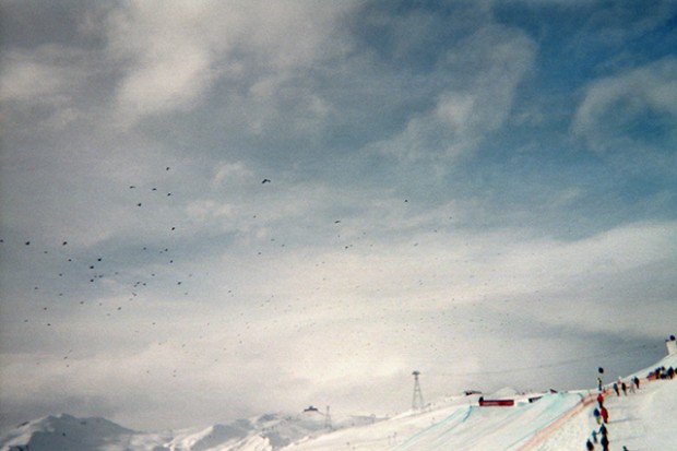 artsy Vögel über dem Crap Sogn Gion