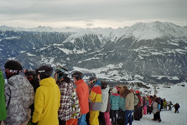 ...auch an der Pipe musste man um einen guten Platz am Rande kämpfen