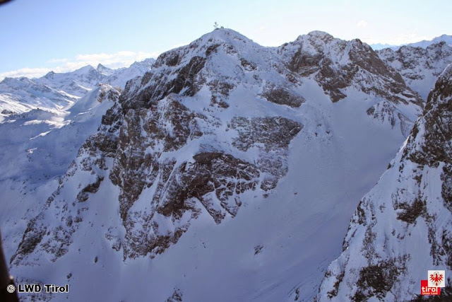 Der steile Hang der Valluga-Nordabfahrt (Archivbild des Lawinenwarndiestes Tirol, 24.12.2008)