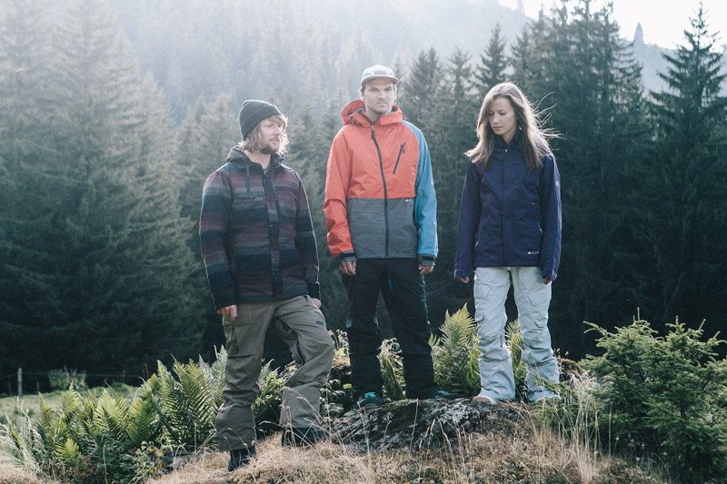 686, left to right: Authentic Woodland Ins jacket - 10,000mm/10,000g - £170 | Authentic Infinity pants - 10,000mm/10,000g - £150 | GLCR Hydra jacket - 20,000mm/15,000g - £210 | GLCR Supernova bib - 20,000mm/15,000g - £250 | GLCR Aura jacket - 15,000mm/10,000g - £165 | Geode pants - 20,000mm/15,000g - £185