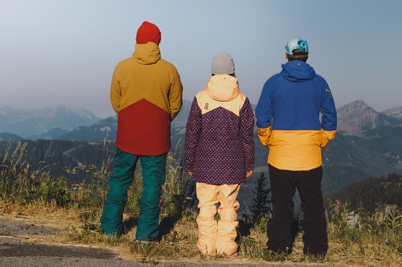 Homeschool, left to right: Nolan jacket - 10,000mm/10,000g - £165 | Motive pants - 10,000mm/10,000g - £140 | Julia jacket - 10,000mm/10,000g - £180 | Katja pants - 10,000mm/10,000g - £140 | Patrol jacket - 20,000mm/20,000g - £220 | Sonic pants - 20,000mm/20,000g - £180