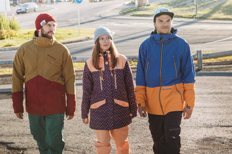 Homeschool, left to right: Nolan jacket - 10,000mm/10,000g - £165 | Motive pants - 10,000mm/10,000g - £140 | Julia jacket - 10,000mm/10,000g - £180 | Katja pants - 10,000mm/10,000g - £140 | Patrol jacket - 20,000mm/20,000g - £220 | Sonic pants - 20,000mm/20,000g - £180