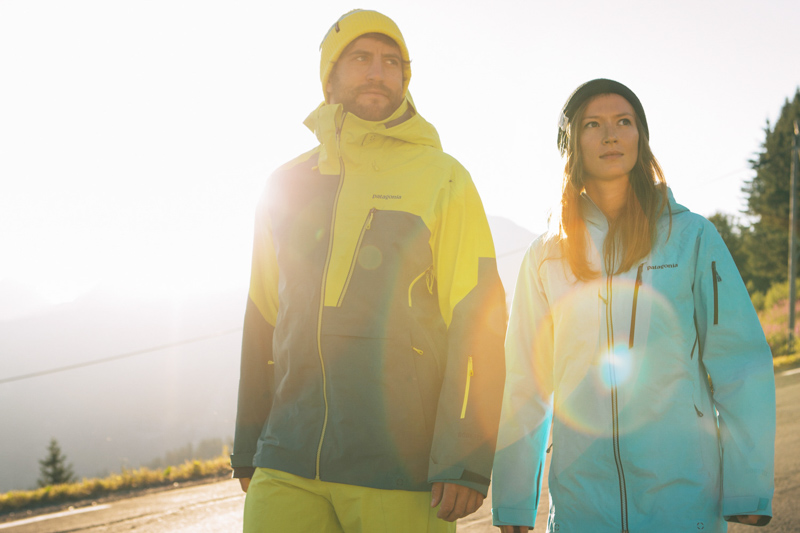 Patagonia, left to right: Reconnaissance jacket – Custom DWR - £280 | Reconnaissance bib - Custom DWR - £220 | Women