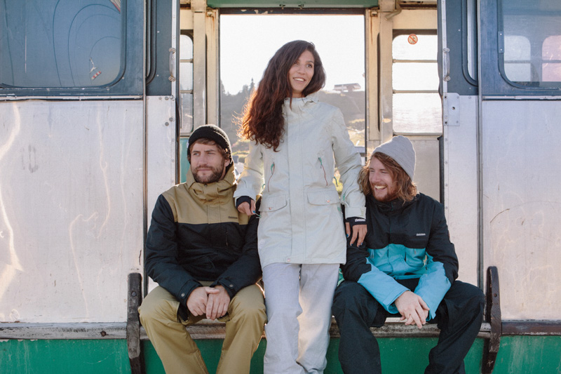 Zimtstern, left to right: Brioz jacket - 10,000mm/10,000g - €285 | Ted pants - 10,000mm/10,000g - €220 | Maha jacket - €300 | Shear Mirage pants - 10,000mm/10,000g - €220 | Roan jacket - 20,000mm/20,000g - €390 | Ko pants - 20,000mm/20,000g - €290