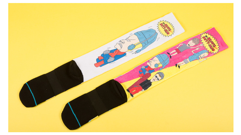 Stance Beavis & Butthead Yellow Snow Snowboard Socks 2015-2016