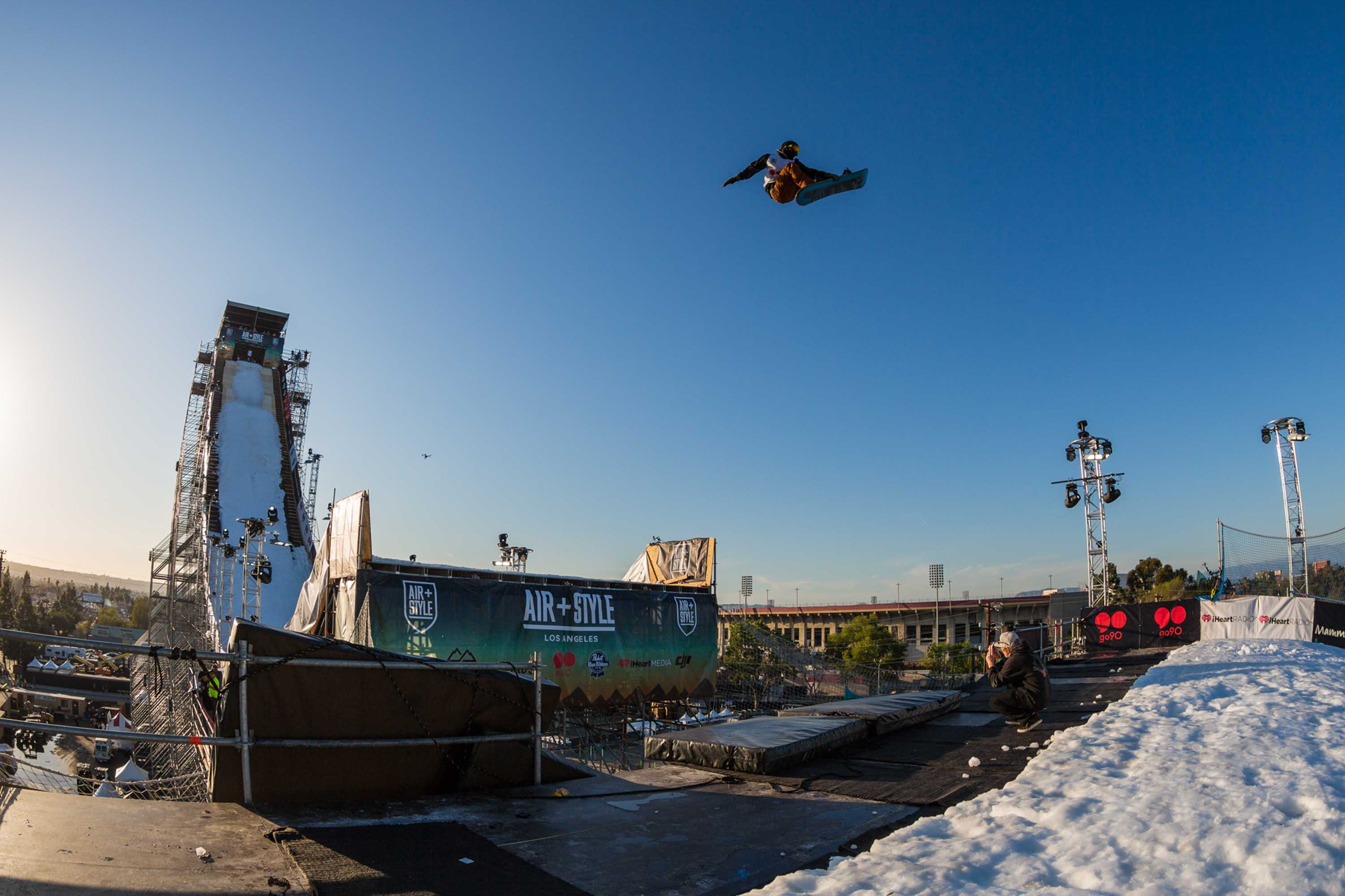 Roope Tonteri competes at Air + Style, held at EXPO Park at the Coliseum in Los Angeles, CA, USA on 20 February, 2016.