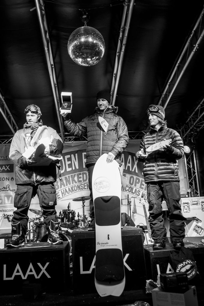 Pro podium. Paul Lambersens, Terje Haakonsen and Stephan Maurer. Photo: Cyril Mueller